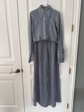 Michael Kors Collection - Women’s Matching Maritime/White Silk Set